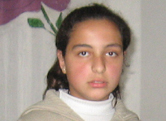 Jihan D'adush, one of the two children used as human shields