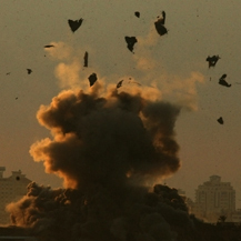 Gaza bombing. Photo: Nikola Solic, Reuters, 3 Jan. '09.