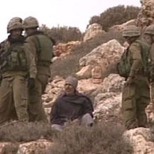 Sharif Abu Hayah, 66, told B'Tselem that soldiers severely beat him while he was grazing his flock. Taken from a video filmed by PalMedia, 28 Jan. '09.