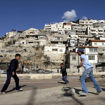 Children in Silwan, East Jerusalem. Photo: �Amar �Awad, Reuters. Illustrative photograph only.