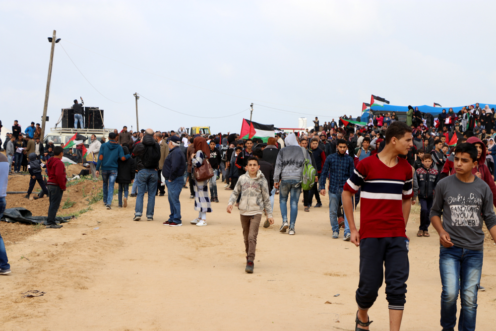 יום האדמה, 30.3.18, מזרחית לג'באליא. צילום: מוחמד סבאח, בצלם