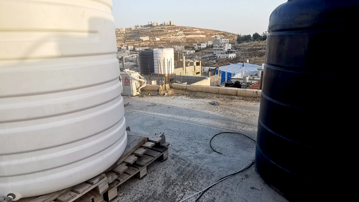The spot where Hussein Titi was standing when he was shot. Photo by Nasser Nawaj'ah B’Tselem