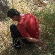 <p>[4350] 28  A detainee at an ad-hoc roadblock outside the  village of Huwarra. His handcuffs were very tight and were only loosened at the request of B'Tselem staff.</p><p>Photo credit: Eliezer Moav, B'Tselem</p>