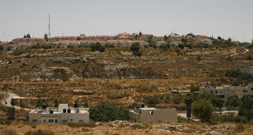 Houses in Dura al-Qara with Beit El in the background. Photo: Silan Dallal, B'Tselem, 29 June 2010
