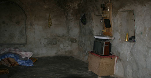 A residential cave in the village of Khirbet Jenbah in South Hebron Hills. Photo: Sharon Azran, B'Tselem, 4 Aug. 2012 A residential cave in the village of Khirbet Jenbah in South Hebron Hills. Photo: Sharon Azran, B'Tselem, 4 Aug. 2012