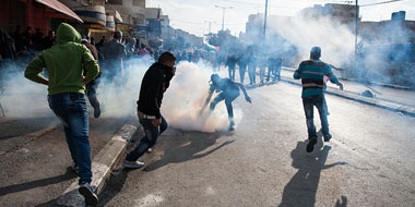 Clashes in Bethlehem following Israeli attacks in, Gaza. Photo: RRB/Activestills.org