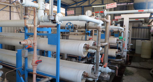Khan Yunis Water Authority wastewater treatment facility. Photo by Muhammad Sabah, B’Tselem, 4 February 2014
