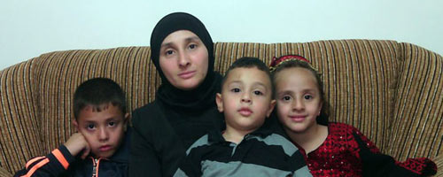 Nadia Abu al-Jamal and her children. Photo: courtesy of the family