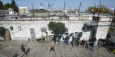 Palestinian prisoners at Megiddo prison. Photo: Nir Elias, Reuters.