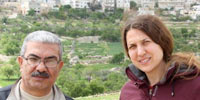 The report team: Naama Baumgarten-Sharon, author of the report and Iyad Hadad, B'Tselem field researcher in Ramallah District