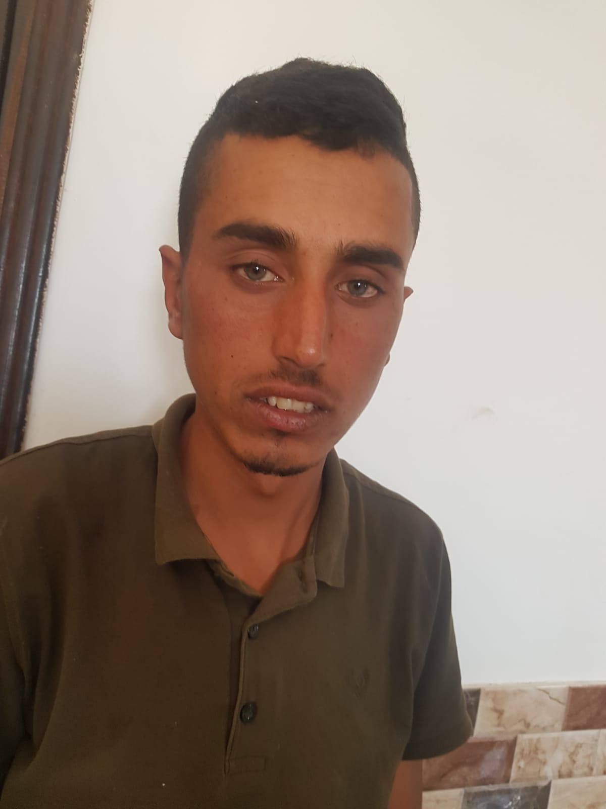 Mahmoud Abu Sabhah, resident of Khirbet Emneizal in the South Hebron Hills.  Photo by Musa Abu Hashhash