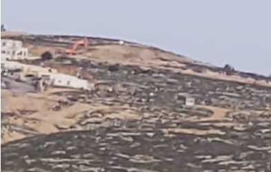 Sa'id Kuk's razed plot of land, Turmusaya, 15 Feb. 2021. Photo by Sa'id Kuk