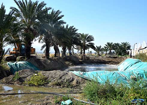 הבריכה החקלאית במרג' נעג'ה. צילום: עארף דראר'מה, בצלם, 12.5.22 
