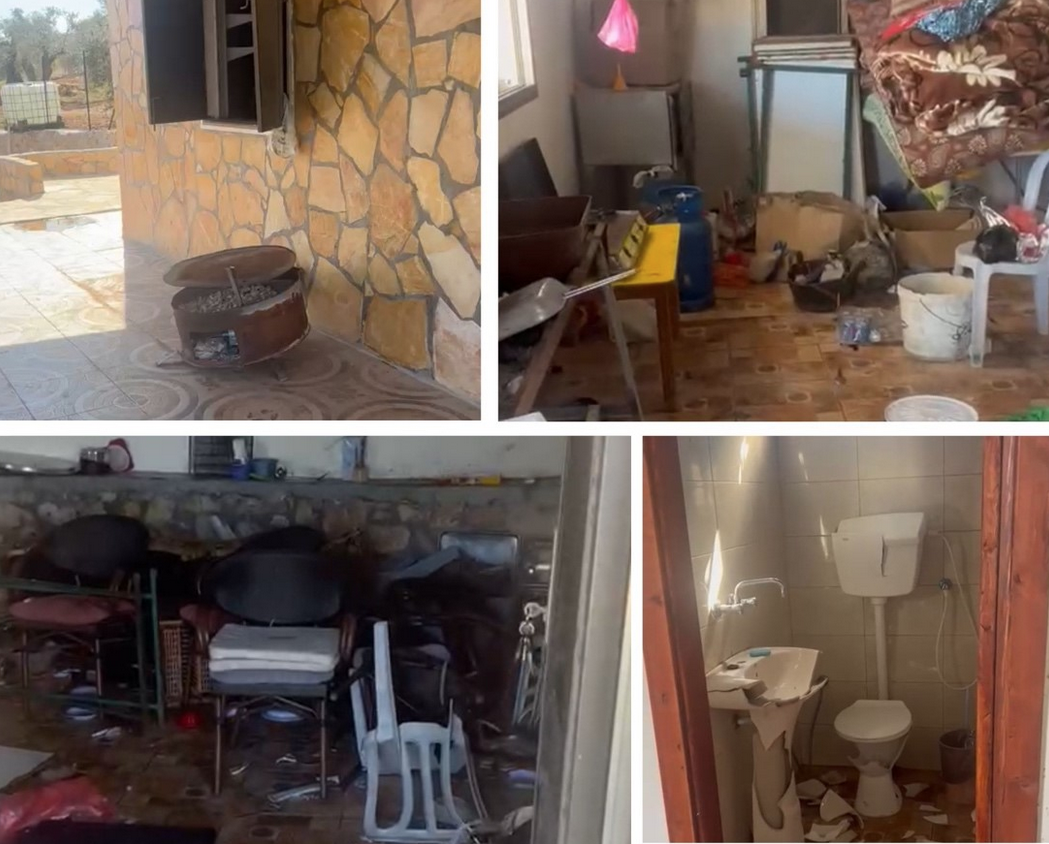 Damage in Iyad Hamed’s land. Photos courtesy of Hamed 