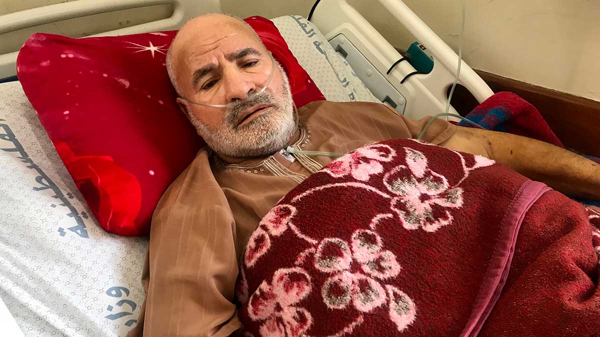 ג'בר אבו חסנין בבית החולים, צילום: מוחמד סבאח, בצלם, 6.11.22