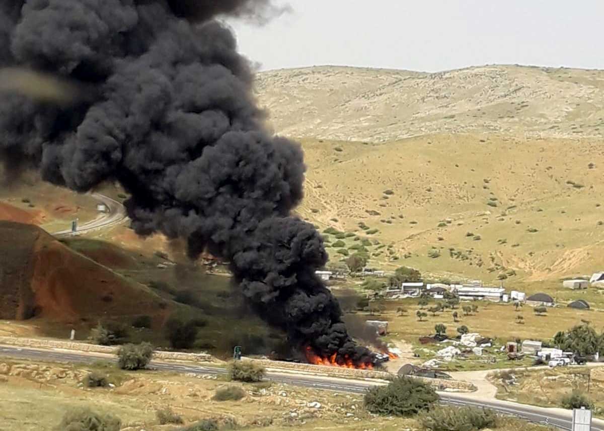 A greenhouse torched by settlers.Photo by 'Aref Daraghmeh, B'Tselem, 7 April 2023