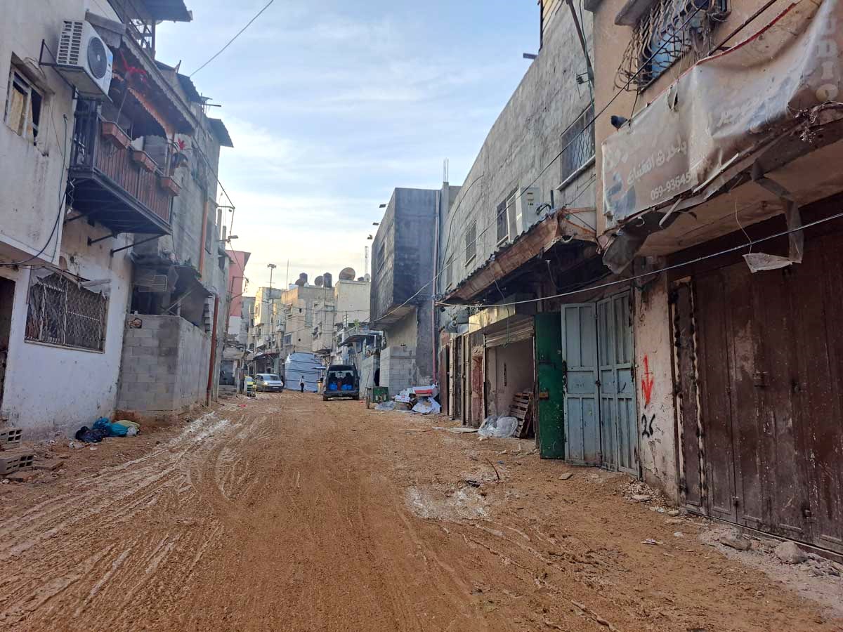 الزقاق في وسط المخيّم حيث أصيبت هبة الله عبيد. تصوير: عبد الكريم سعدي، بتسيلم.  