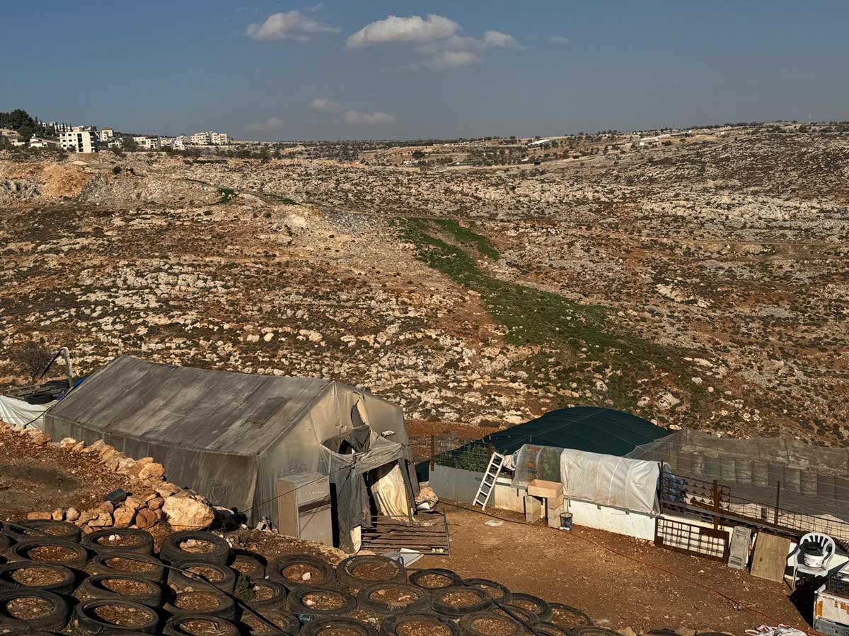 خيمة عائلة النوابيت. تصوير: محمّد رمّانة، بتسيلم