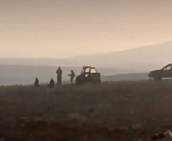 Isma’il and Yusef ‘Awad detained on lands belonging to Kh. a-Safai al-Foqa. Photo courtesy of local residents