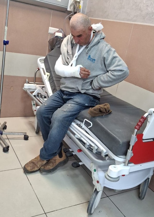 Bilal Mahariq in the hospital after his attack. Photo courtesy of the family