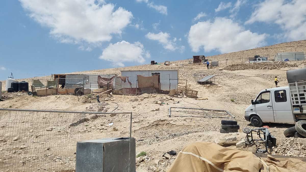 البؤرة الاستيطانية "حفات لختحيلا". تصوير: فايز أبو رميلة، بتسيلم، 22.7.24