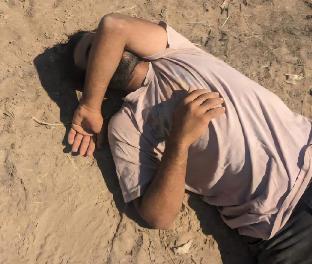 Ayman Daraghmeh after the assault. Photo courtesy of residents