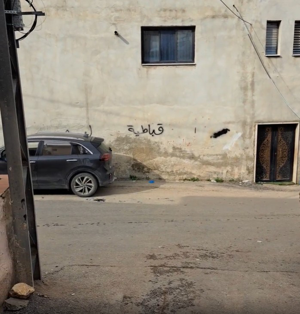 The view from the alley Rayan Abu M’alla was walking along, towards the junction where the soldiers were lying in ambush. Photo: Abdulkarim Sadi, B’Tselem 