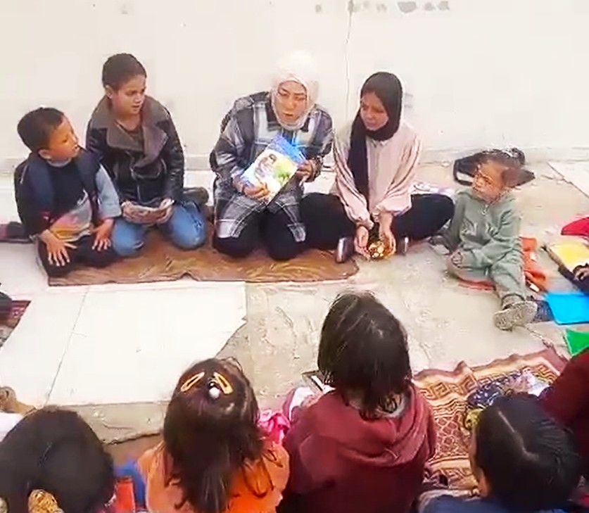 Almaza a-Sultan in the learning center she established. Photo courtesy of a-Sultan 