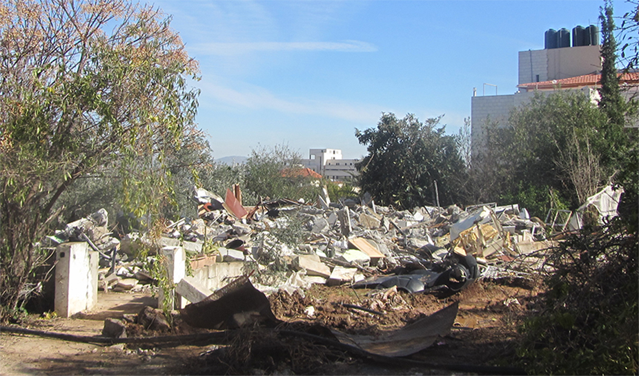 أنقاض منزل علي ونسسيم جرّار.  تصوير: عبد الكريم سعدي، بتسيلم، 18.1.2018 