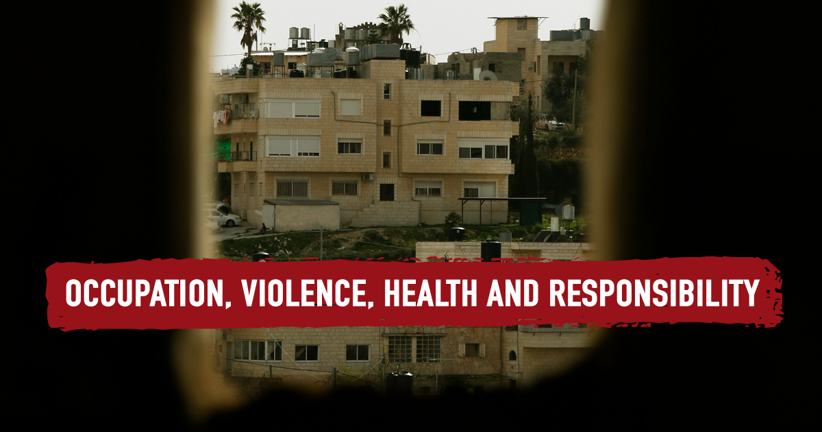 Occupation, violence, health and responsibility