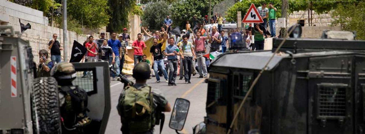 Security forces disperse a demonstration in a-Nabi Saleh, 21 May 2010. Photo: Oren Ziv, activestills.org
