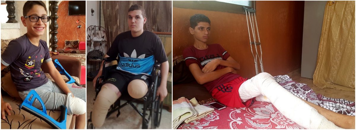 Left to right: Muhammad Abu Hussein, ‘Abdallah Qassem and  Yusef a-Dush. Photos by Olfat al-Kurd, B’Tselem