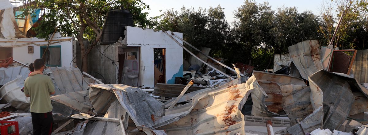 أنقاض منزل عائلة المدهون في بيت لاهيا. تصوير محمد صباح، بتسيلم، 29.5.19