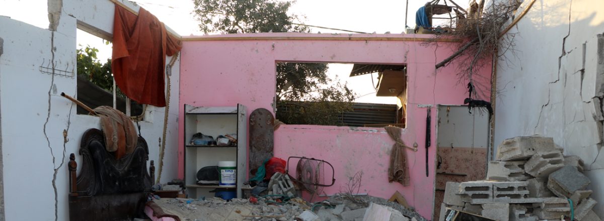 RUINS OF THE OF THE AL-MADHUN EXTENDED FAMILY HOME IN BEIT LAHIYA. PHOTO: BY MUHAMMAD SABAH, B'TSELEM, 29 MAY 2019