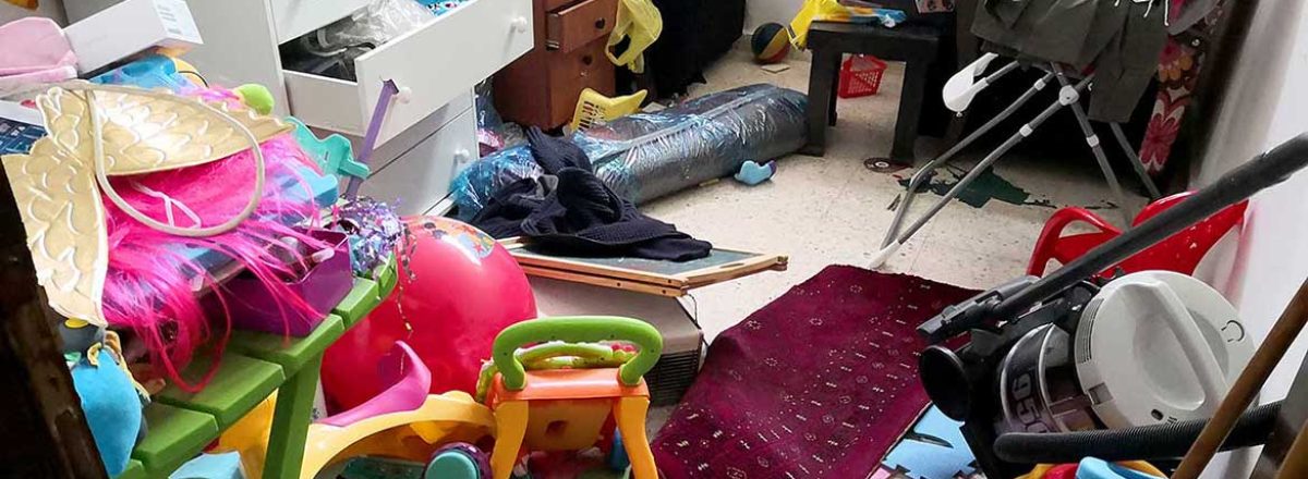 The children’s room at the al-Azzah family home after the incident. Photo by Iyad Hadad, B’Tselem, 1 November 2020