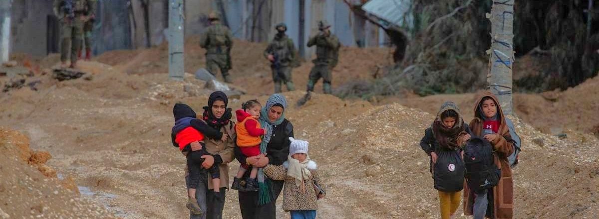 Residents forced out of their homes in Nur Shams RC in Tulkarm. Photo: Wahaj Bani Moufleh, Activestills, 25 Feb. 2025 