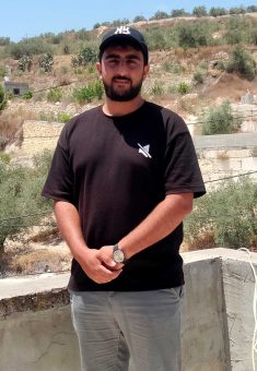Qassam a-Sha’er on his rooftop. Photo: Salma a-Deb'i