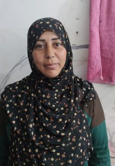 Nadiah al-Hilu at the IDP camp in Rafah. Photo: Olfat al-Kurd, B’Tselem, 18 March 2024    