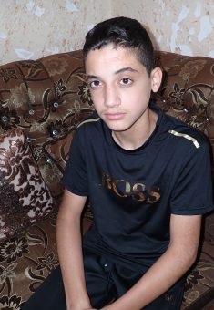 Muhammad a-Rajabi, 14, after he was attacked. Photo: Manal al-Ja’bari, B’Tselem 