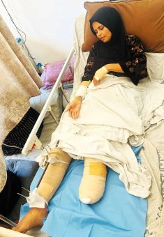 غدير الرضيع في المستشفى. صورة قدمتها العائلة مشكورة