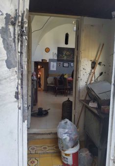 The entrance to Samir and Jinan’s house after the soldiers blew up the front door. Photo: Salma a-Deb’i, B’Tselem