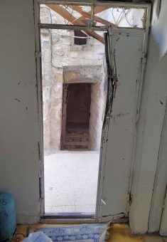 The stairs from which the soldiers arrived, viewed from the direction of Samir and Jinan’s house. Photo: Salma a-Deb’i, B’Tselem