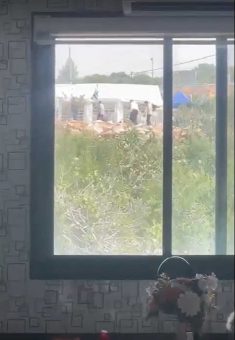 Settlers in the area they seized. Photo courtesy of the witness