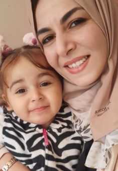 Khulud, Rajaa’s sister, and her daughter Aylul. Photo courtesy of the witness