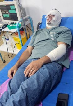 Muhib at the clinic. Photo courtesy of local residents