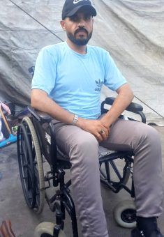 Muhammad Khader in the IDP camp. Photo courtesy of the witness