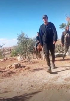 The settlers entering the plot. Still from video footage, courtesy of the family 