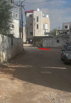 View from the location of the jeep from which the soldiers fired toward the spot Muhammad was shot. Photo: Mohammad Romaneh, B’Tselem 