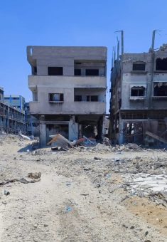 The 'Abd a-Nabi family home during the war, on one of their visits, before it was entirely destroyed. Photo courtesy of the witness.