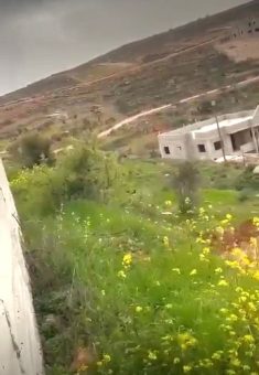 The dirt road from which the settlers fired, killing Amir ‘Odeh. Photo courtesy of residents